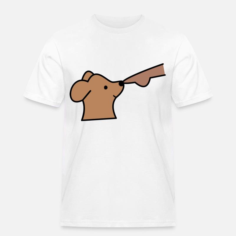 Hund Comic style - Männer Workwear T-Shirt - Weiß