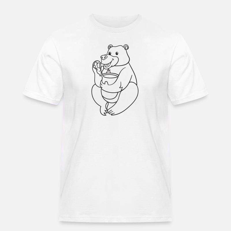 Bär, Bären, Honig, Geschenk, Geschenkidee - Männer Workwear T-Shirt - Weiß