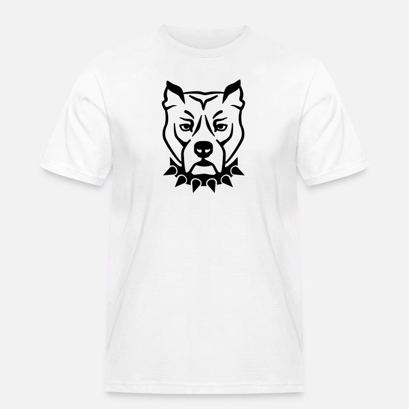 Pitbull - Männer Workwear T-Shirt - Weiß