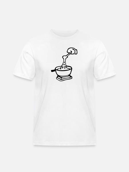 cook Swiss culinary specialty fondue - Men's Workwear T-Shirt - white