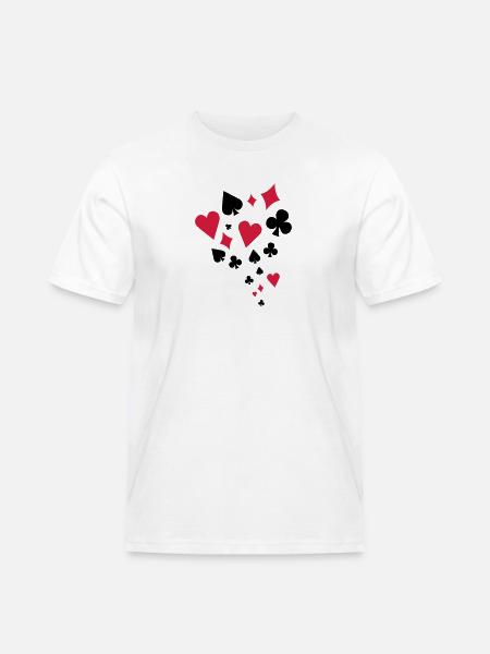 Poker - Männer Workwear T-Shirt - Weiß