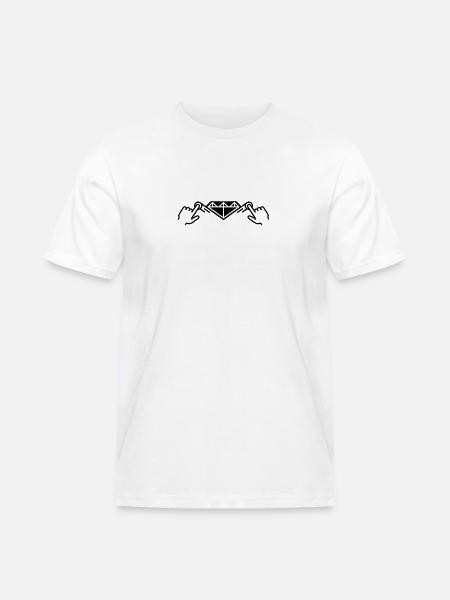 schwarze Diamanten von A3'rt - Männer Workwear T-Shirt - Weiß