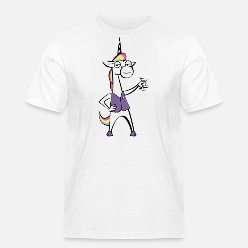 DandyCorn - Männer Workwear T-Shirt - Weiß