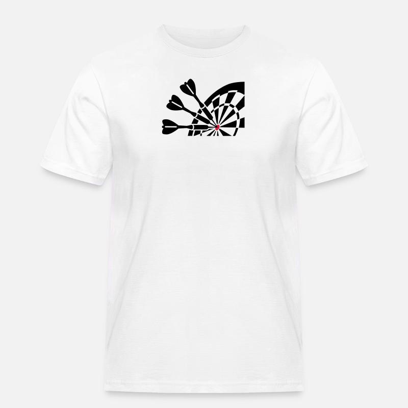 Darts - Männer Workwear T-Shirt - Weiß