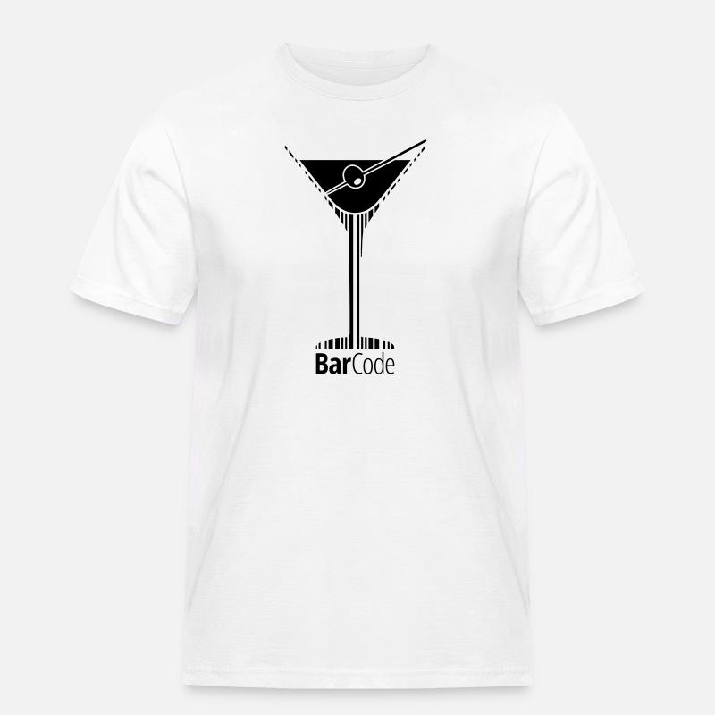 BarCode Martini - Men's Workwear T-Shirt - white