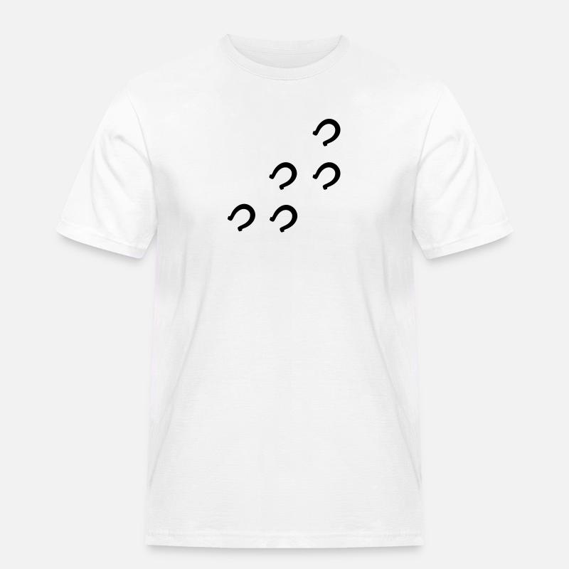 Pferd Hufe - Männer Workwear T-Shirt - Weiß