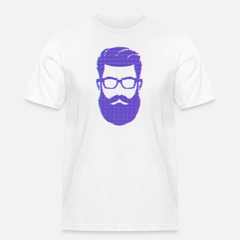 Bartträger Männlichkeit Schnurrbart Bart - Männer Workwear T-Shirt - Weiß