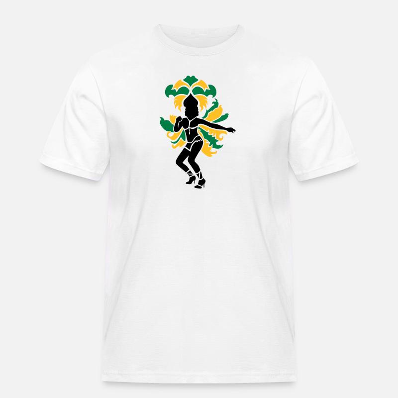 Samba - Männer Workwear T-Shirt - Weiß