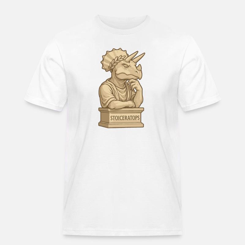 Stoiceratops - Männer Workwear T-Shirt - Weiß