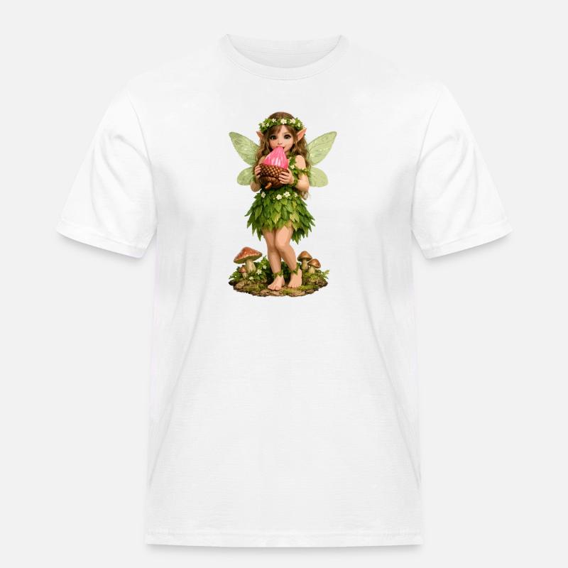 Fee mit rosa Eichel - Männer Workwear T-Shirt - Weiß