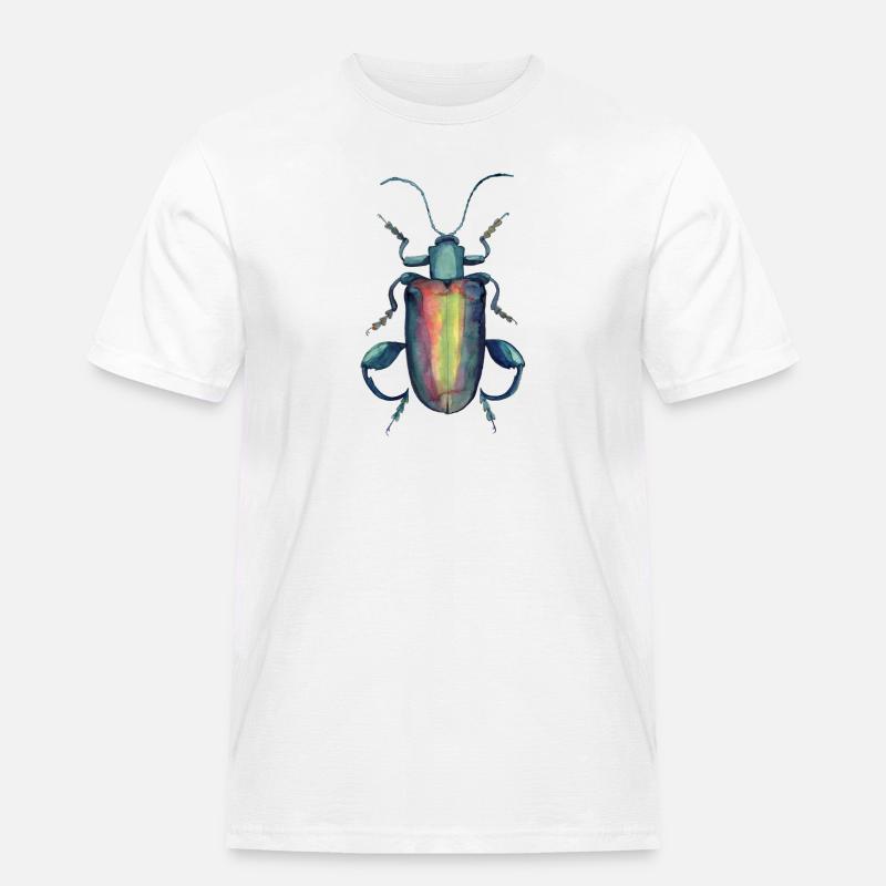 kaefer mit kräftigen Oberschenkeln - Männer Workwear T-Shirt - Weiß