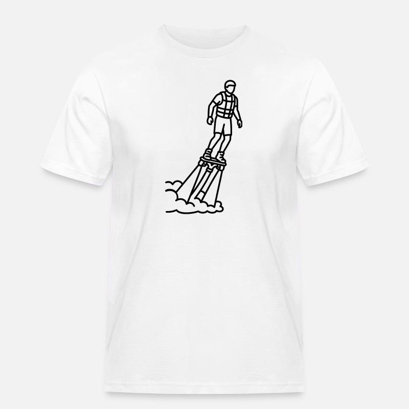 Flyboard - Männer Workwear T-Shirt - Weiß