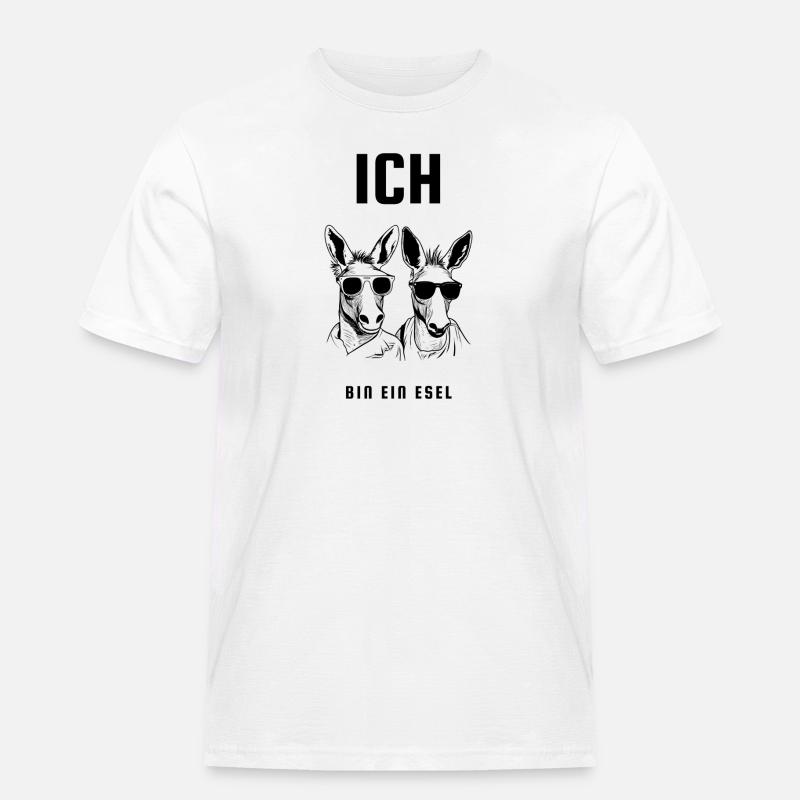 Ich bin ein Esel - Männer Workwear T-Shirt - Weiß