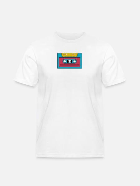 Kassette - Männer Workwear T-Shirt - Weiß