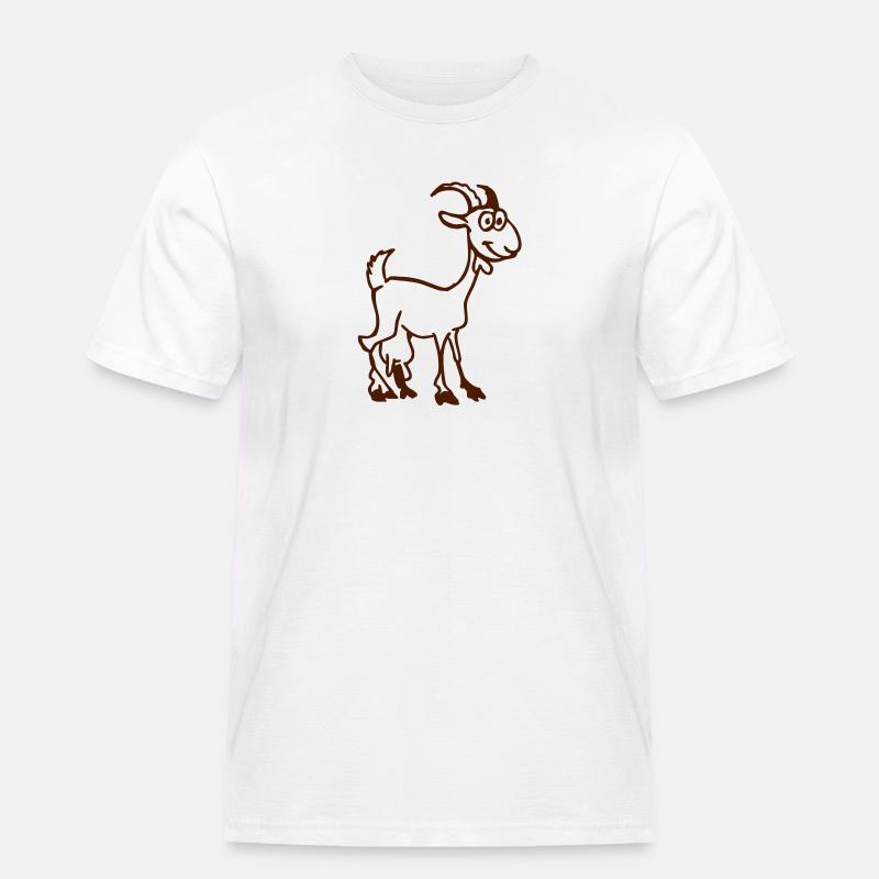Goat - Men's Workwear T-Shirt - white