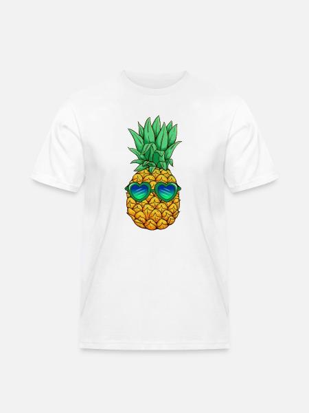 Pineapple with sunglasses - Men's Workwear T-Shirt - white