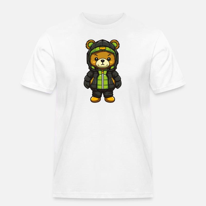 bär comic - Männer Workwear T-Shirt - Weiß