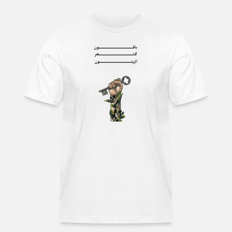 Solid like Oliven trees - Männer Workwear T-Shirt - Weiß