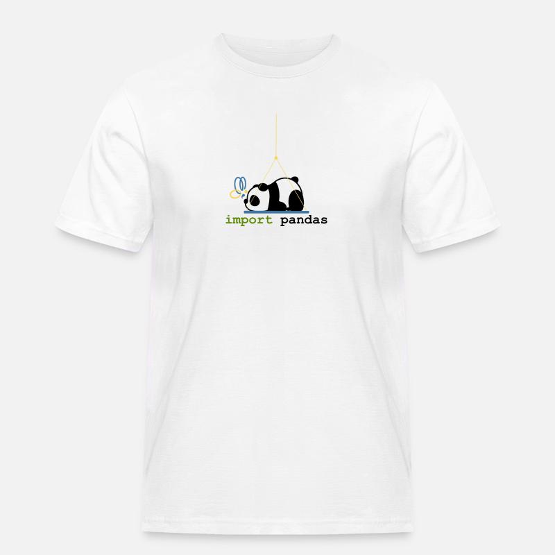 Python-Witze Pandas importieren Programmierung - Männer Workwear T-Shirt - Weiß