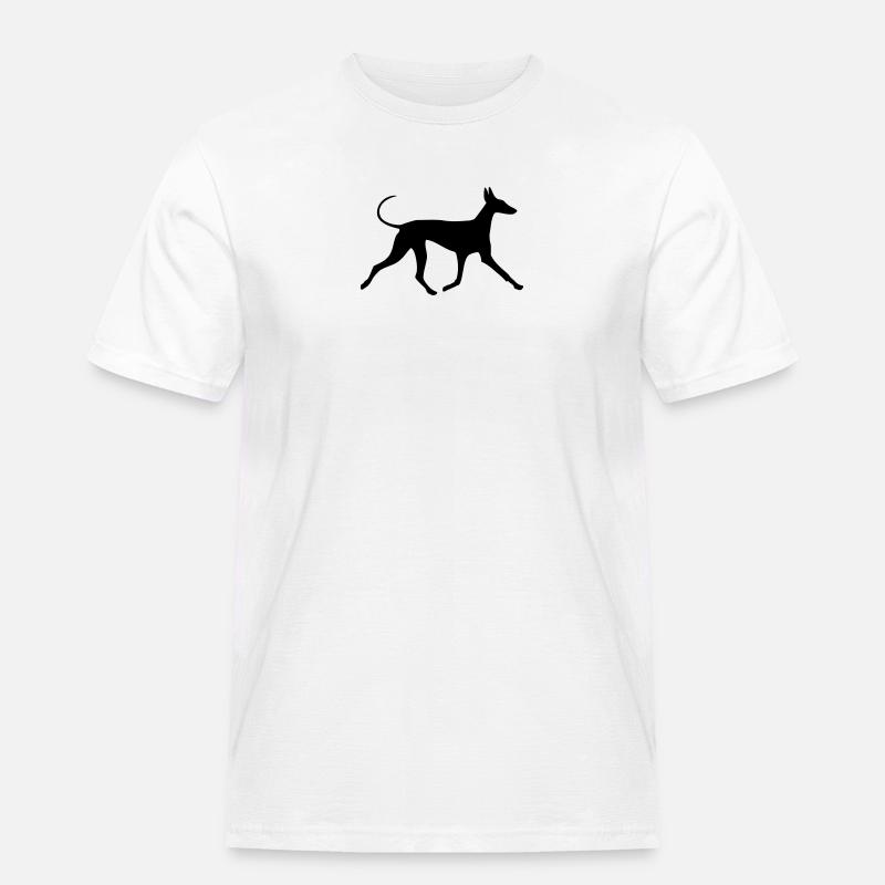 Pharao Hound - Männer Workwear T-Shirt - Weiß