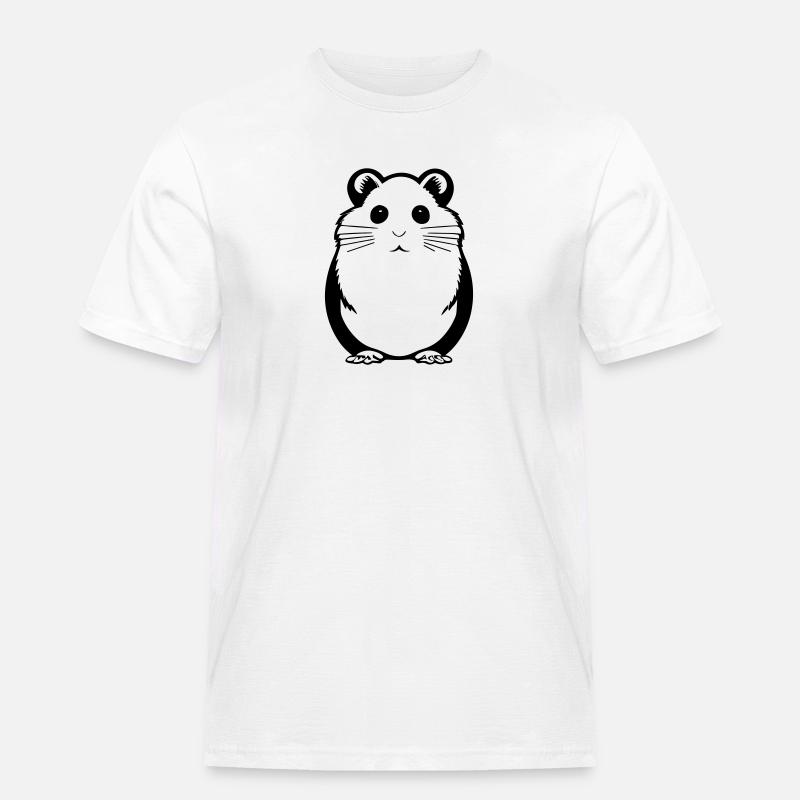 Hamster - Männer Workwear T-Shirt - Weiß