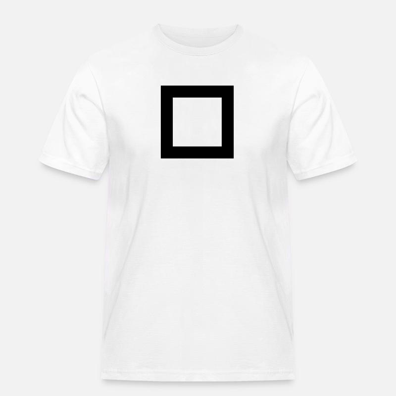 square - Männer Workwear T-Shirt - Weiß