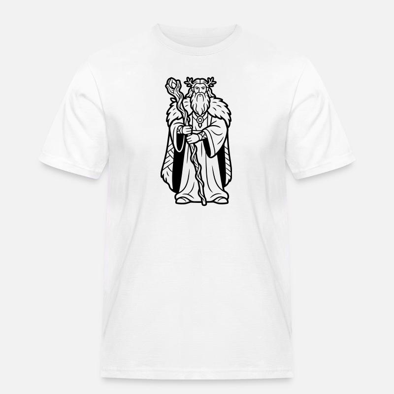 Druide - Männer Workwear T-Shirt - Weiß