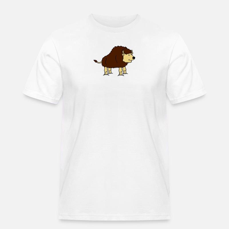bison - Männer Workwear T-Shirt - Weiß