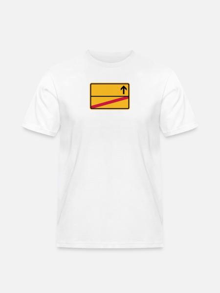 Ortsschild - Männer Workwear T-Shirt - Weiß