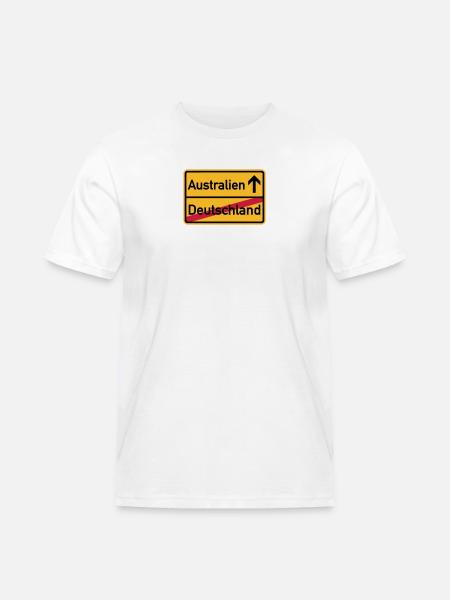 Australien - Männer Workwear T-Shirt - Weiß