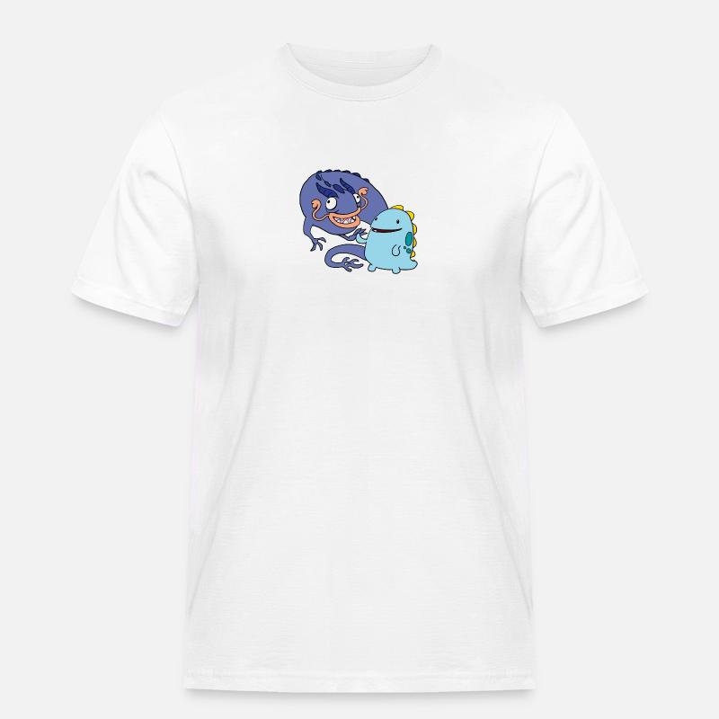 derpy Dragons - Männer Workwear T-Shirt - Weiß