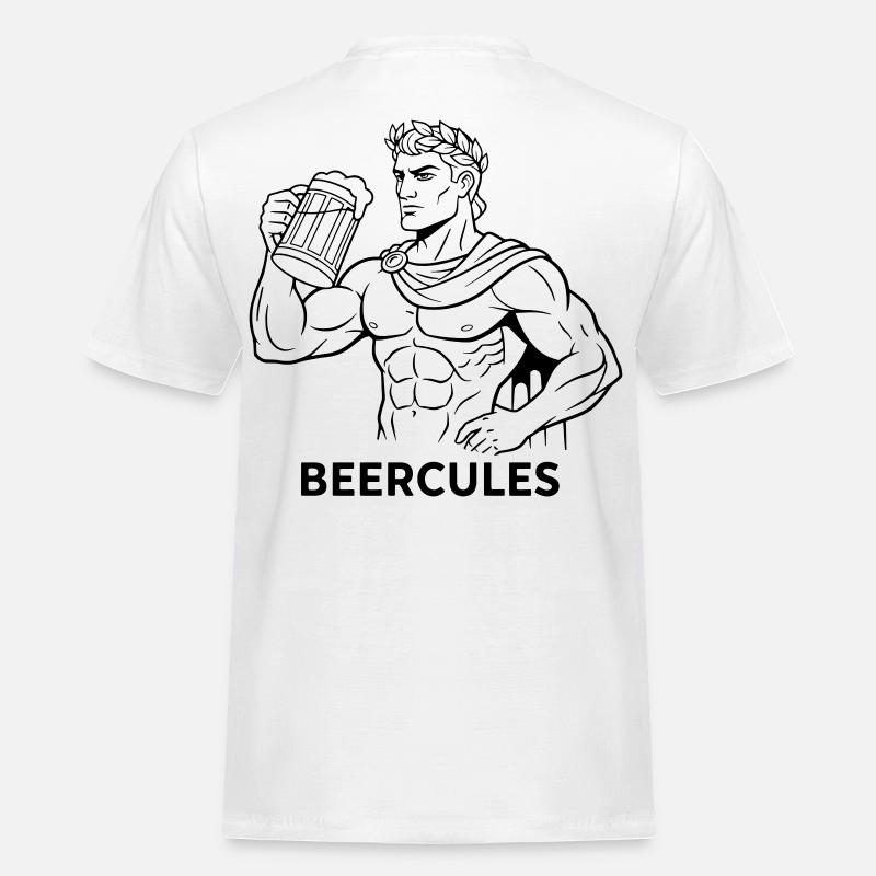 Beercules - Männer Workwear T-Shirt - Weiß