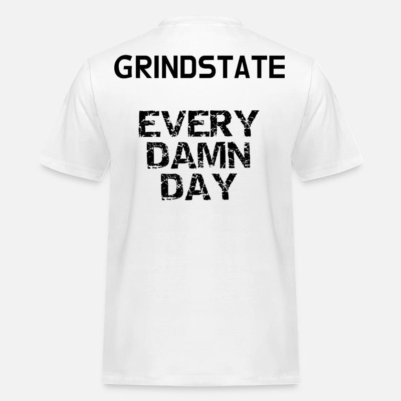 GRINDSTATE - Männer Workwear T-Shirt - Weiß