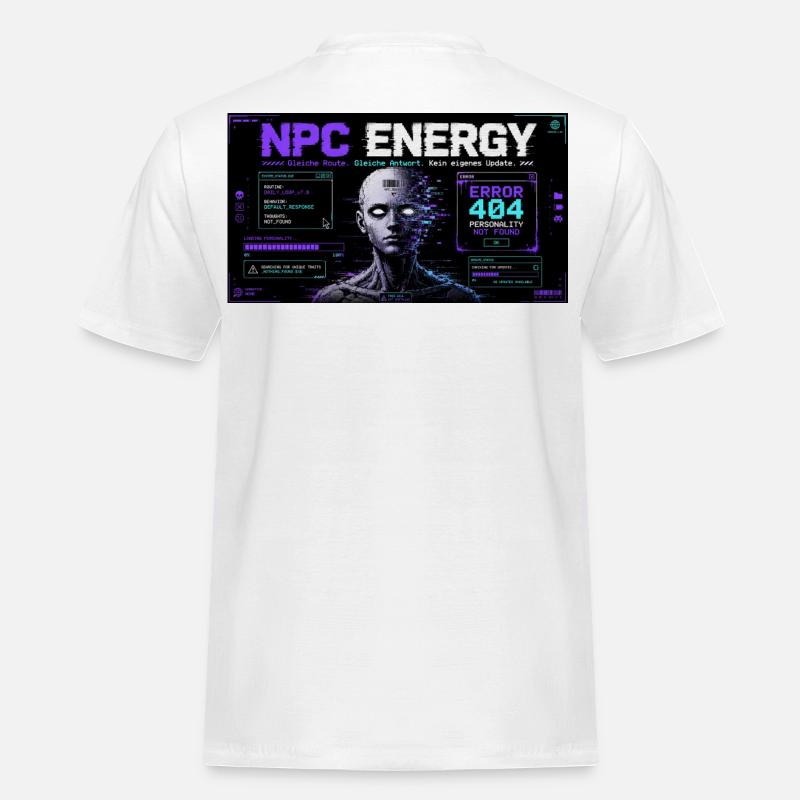 NPC ENERGY ERROR 404 - Männer Workwear T-Shirt - Weiß