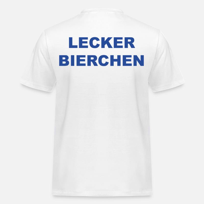 Lecker Bierchen T-Shirt - Männer Workwear T-Shirt - Weiß