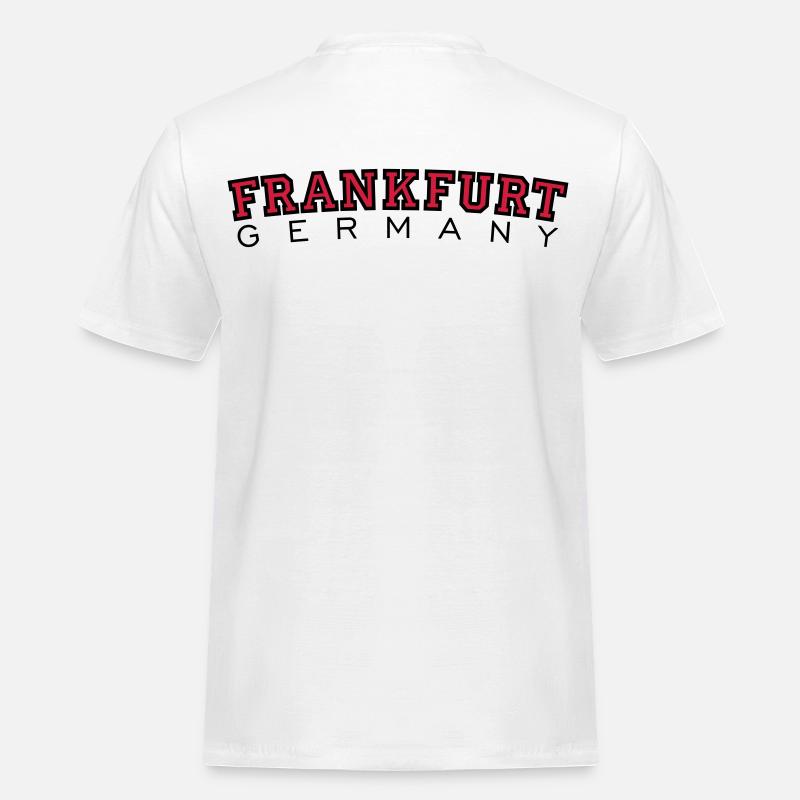 Frankfurt Germany (Rot) - Männer Workwear T-Shirt - Weiß