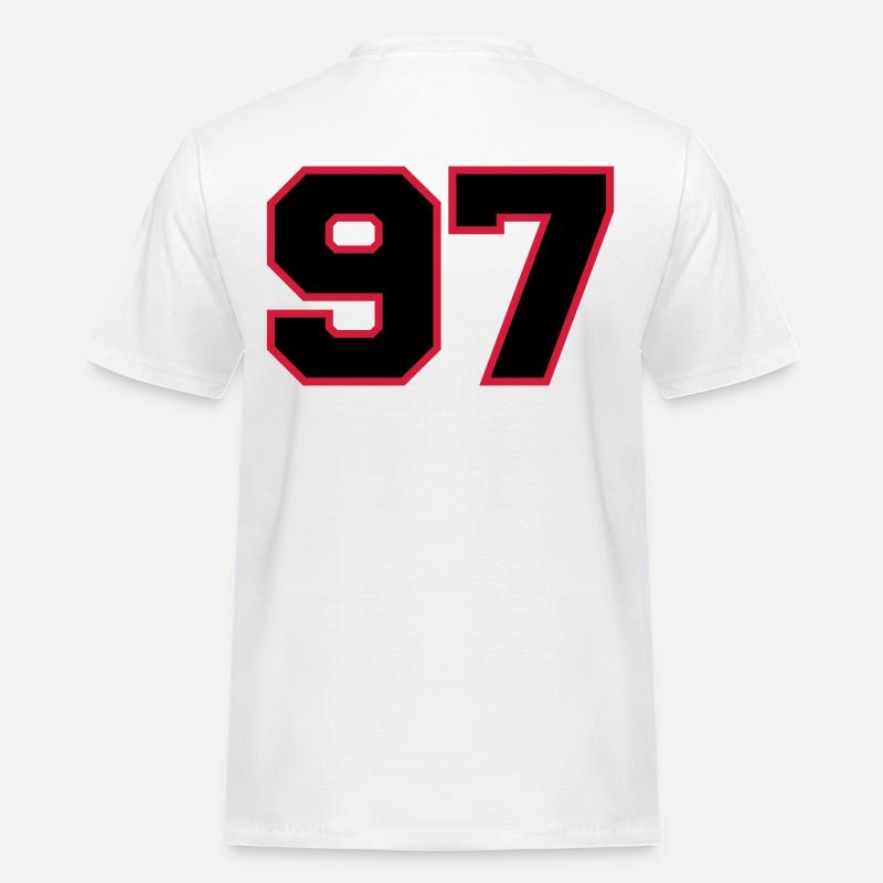 number97 - Männer Workwear T-Shirt - Weiß