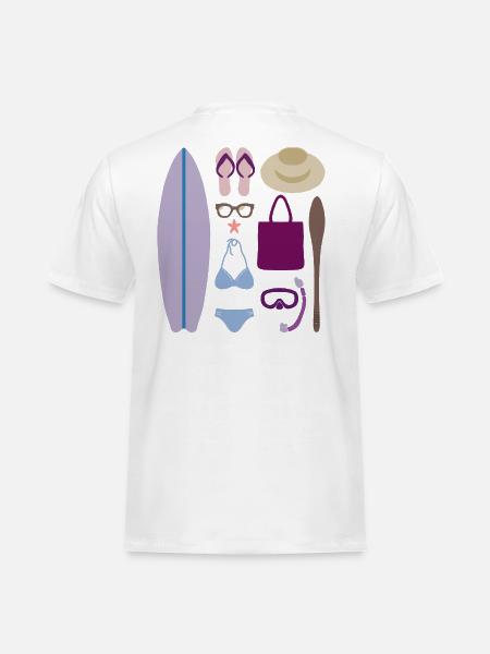 Sommer Sonne Strand - Männer Workwear T-Shirt - Weiß
