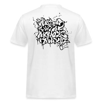 GRAFFITI ALPHABET - T-shirt Workwear homme - blanc - Dos - AI Model Male 185 dark (185cm)