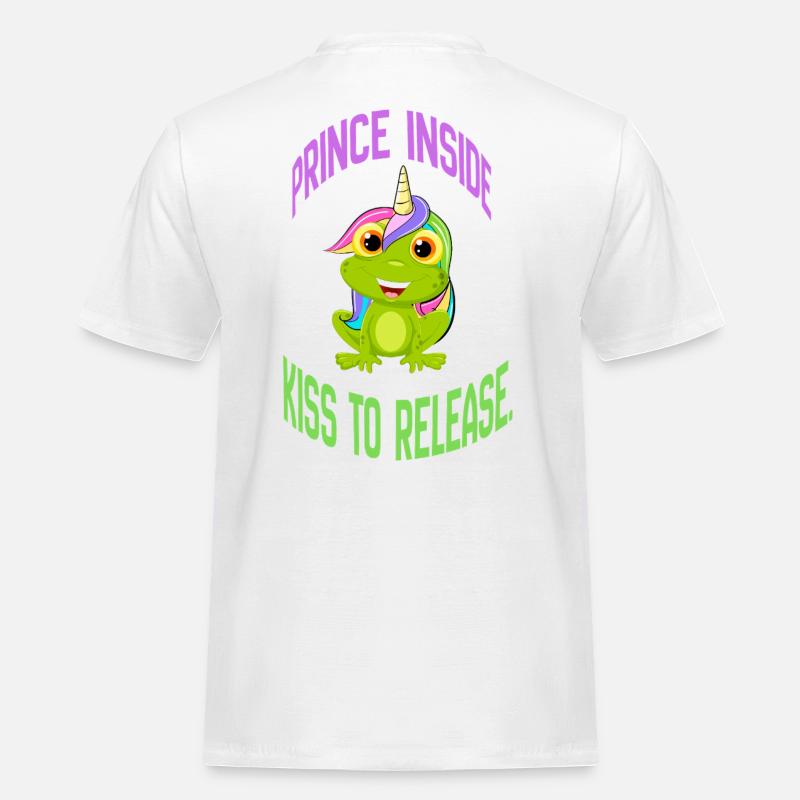Prince Inside – Kiss to Release - Männer Workwear T-Shirt - Weiß
