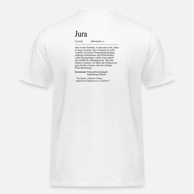 Unispruch "Jura" Student Geschenk, Studenten - Männer Workwear T-Shirt - Weiß