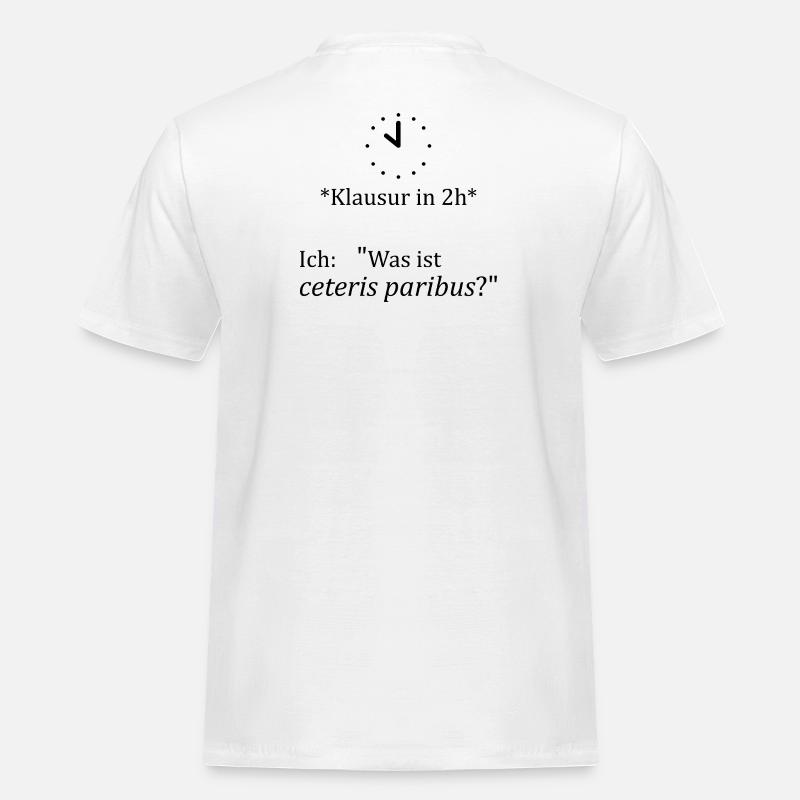Unispruch "ceteris paribus" Geschenk, Studenten - Männer Workwear T-Shirt - Weiß