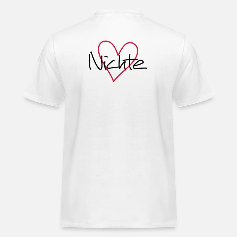 Nichte Herz Geschenk Geschenkidee Partnerlook - Männer Workwear T-Shirt - Weiß