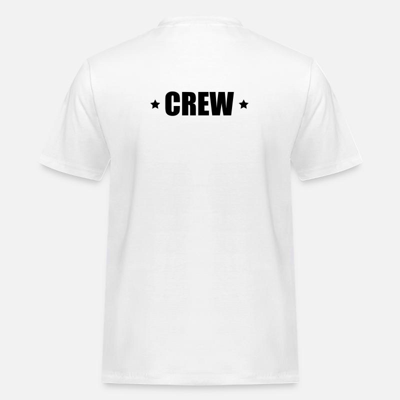 Crew mit Sterne - Männer Workwear T-Shirt - Weiß