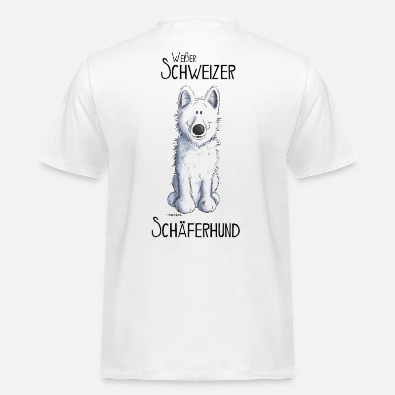Weißer Schweizer Schäferhund - Männer Workwear T-Shirt - Weiß