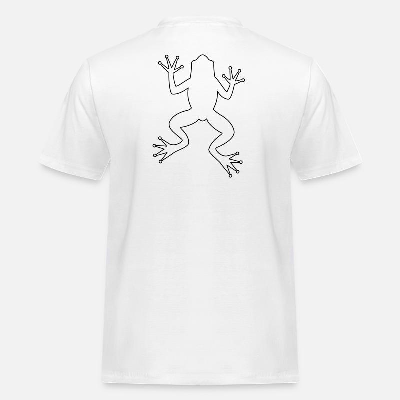 Frog toad tree frog silhouette - Men's Workwear T-Shirt - white