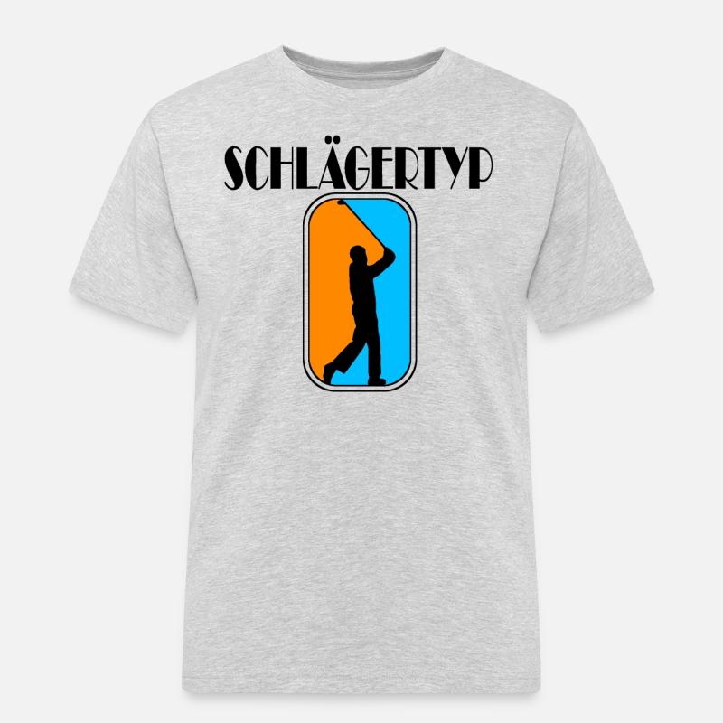 golf schlägertyp - Männer Workwear T-Shirt - Grau meliert