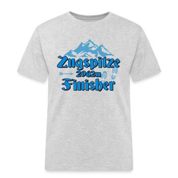 Zugspitze 2023 finisher - Männer Workwear T-Shirt - Grau meliert - Vorne - AI Model Male 185 dark (185cm)
