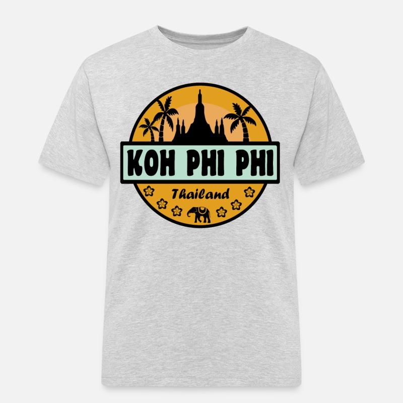 Koh Phi Phi Thaïlande - T-shirt Workwear homme - gris chiné