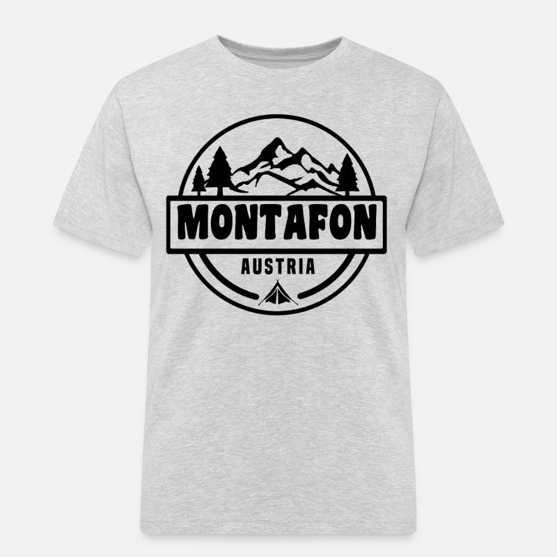 Montafon - Männer Workwear T-Shirt - Grau meliert